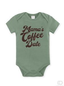 "Mama's Coffee Date™️" Organic Baby Bodysuit
