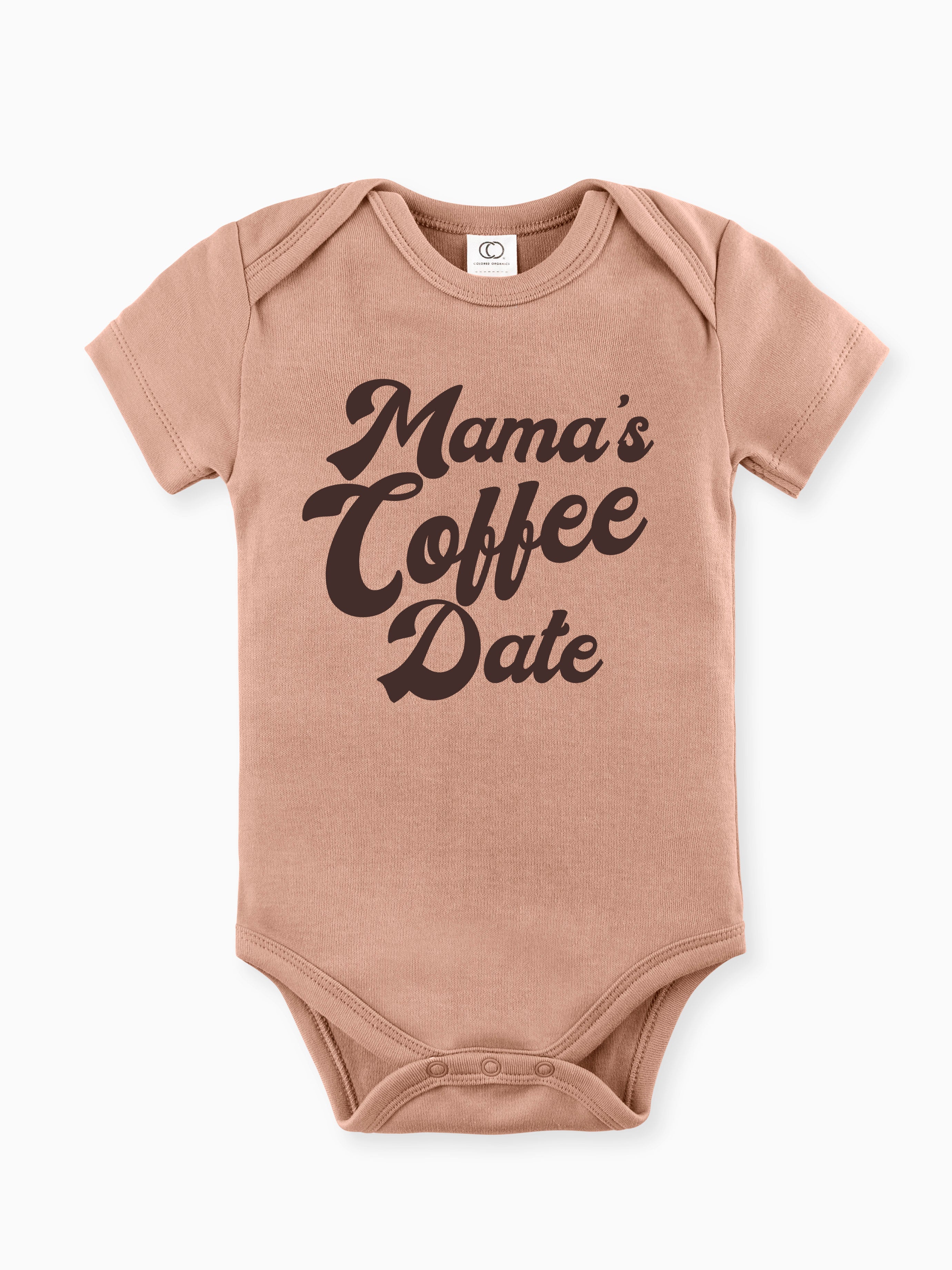 "Mama's Coffee Date™️" Organic Baby Bodysuit