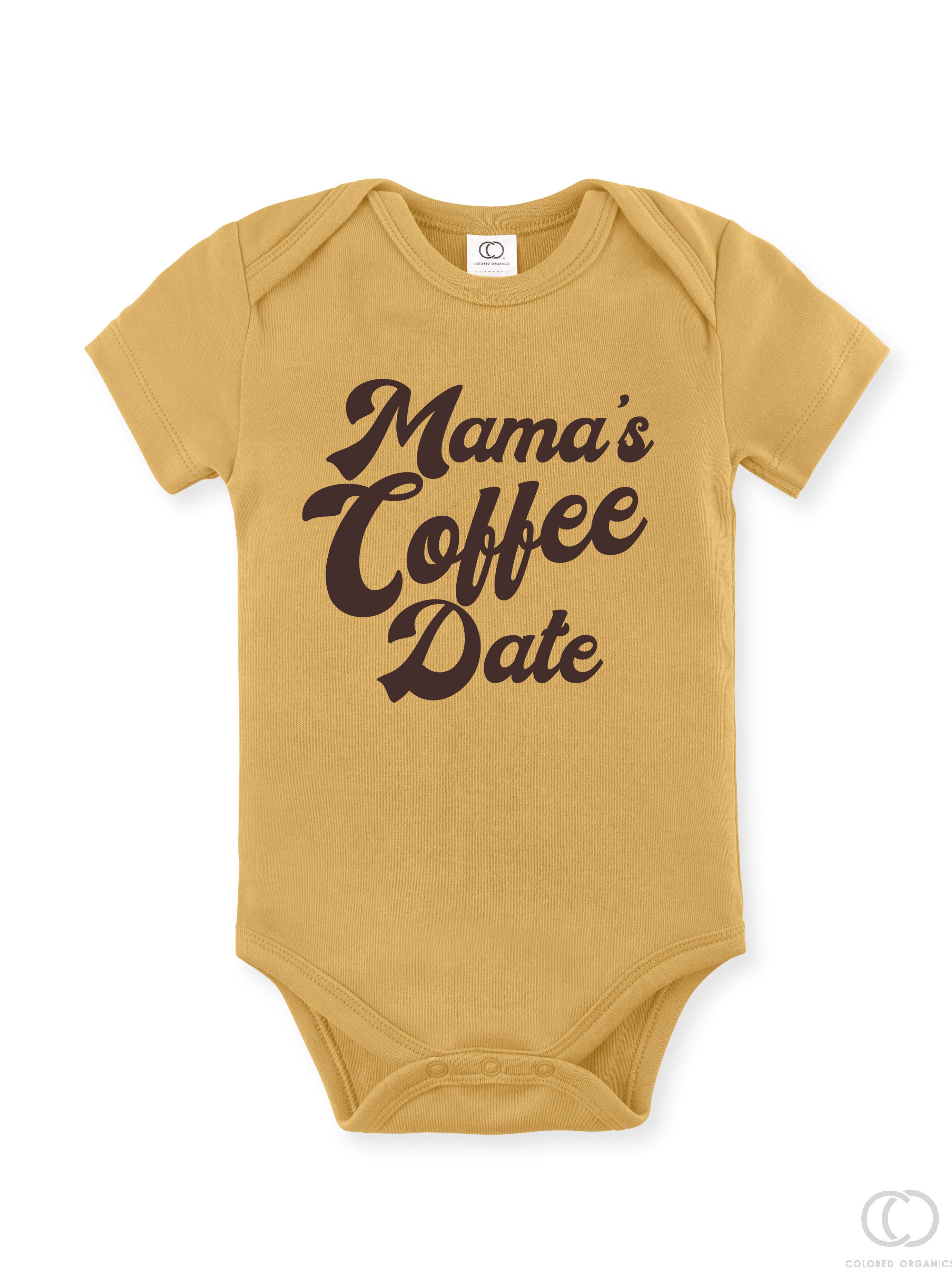 "Mama's Coffee Date™️" Organic Baby Bodysuit