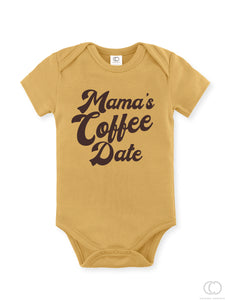 "Mama's Coffee Date™️" Organic Baby Bodysuit