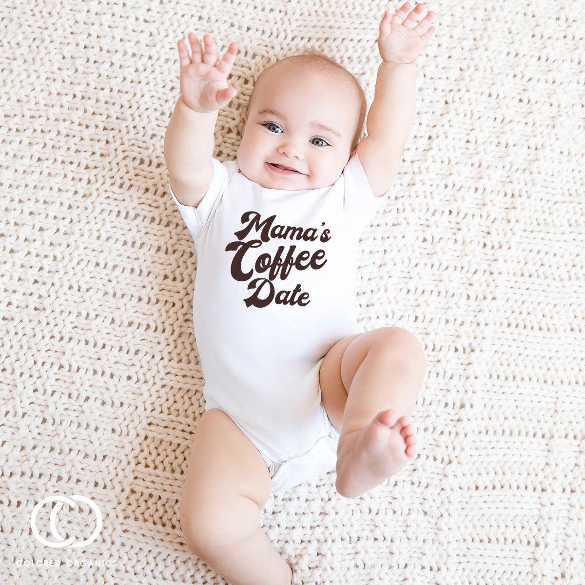 "Mama's Coffee Date™️" Organic Baby Bodysuit