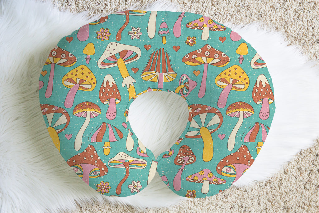 Magical Mushrooms | 100% Organic Cotton Muslin Baby Bedding