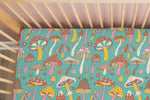 Load image into Gallery viewer, Magical Mushrooms | 100% Organic Cotton Muslin Baby Bedding
