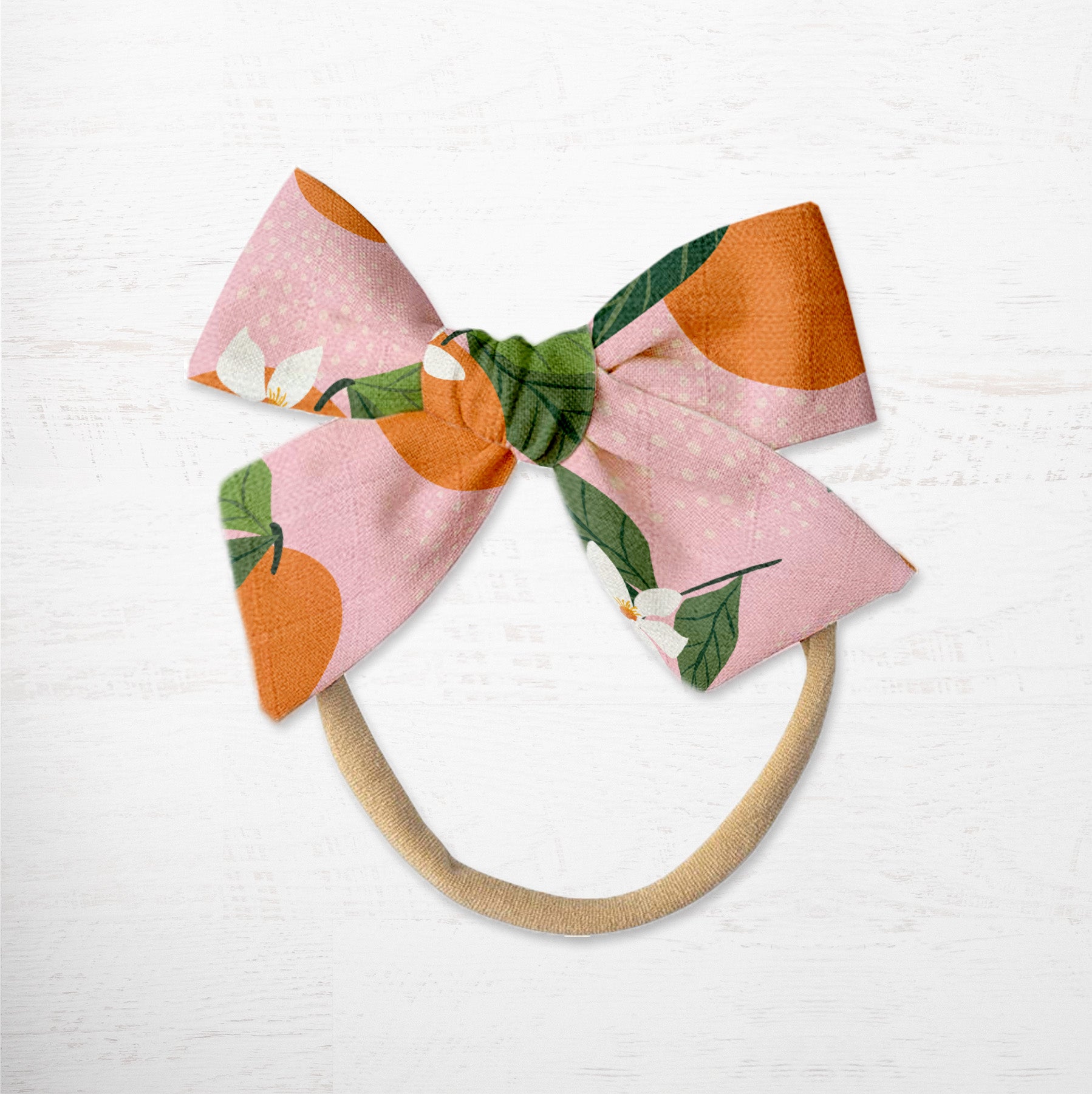 Orange Blossoms Baby Bow