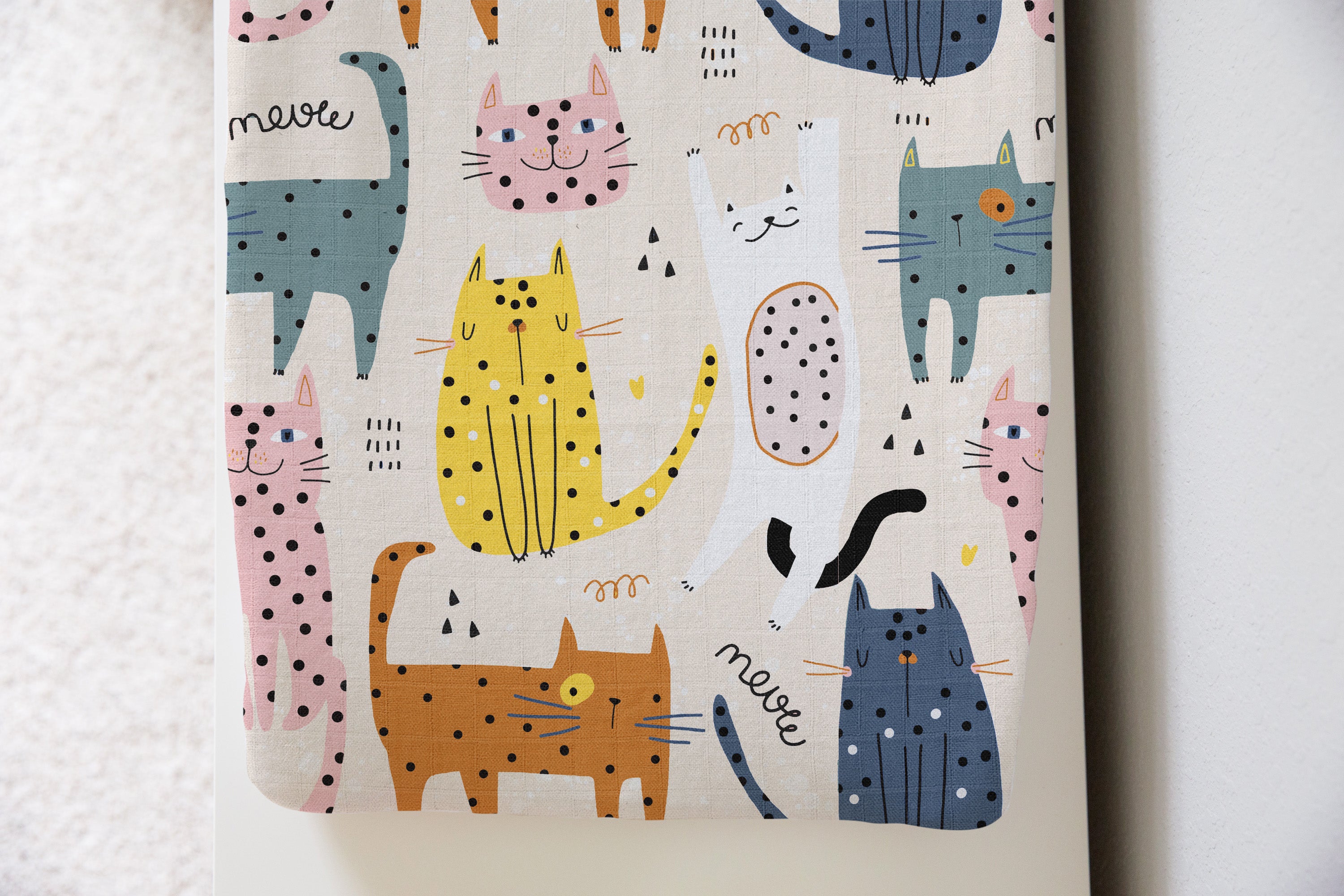 Polka Cat 100 Organic Cotton Muslin Baby Bedding Humble Baby Goods