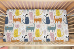 Load image into Gallery viewer, Polka Cat | 100% Organic Cotton Muslin Baby Bedding

