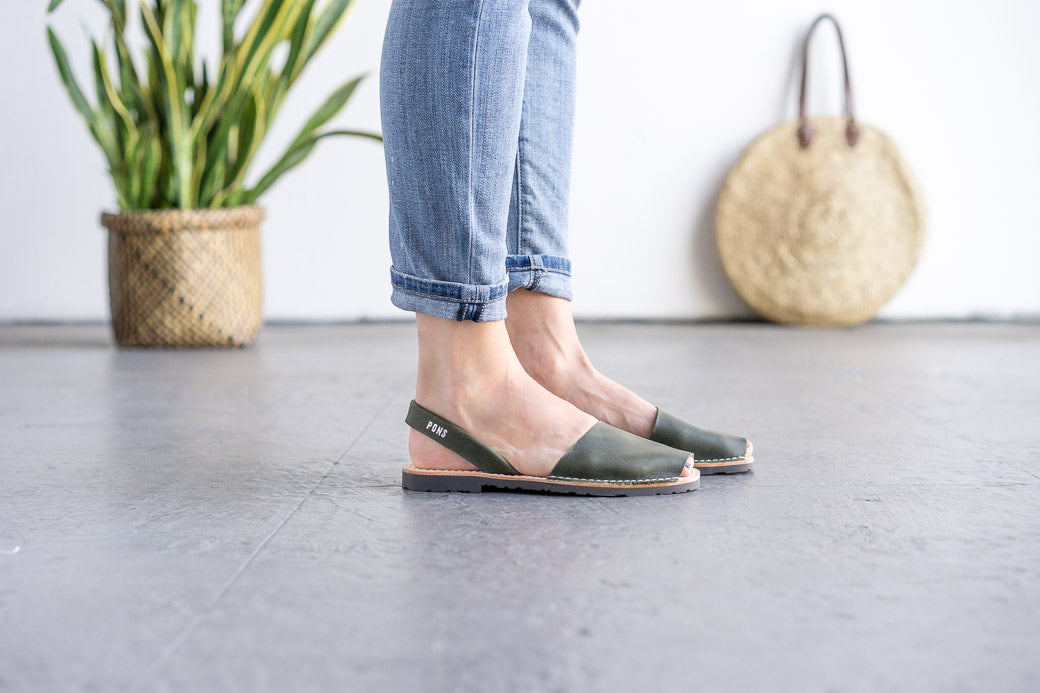 Pons Avarcas Classic Women's Sandals | Forest Green