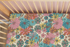 Groovy Blooms | 100% Organic Cotton Muslin Baby Bedding