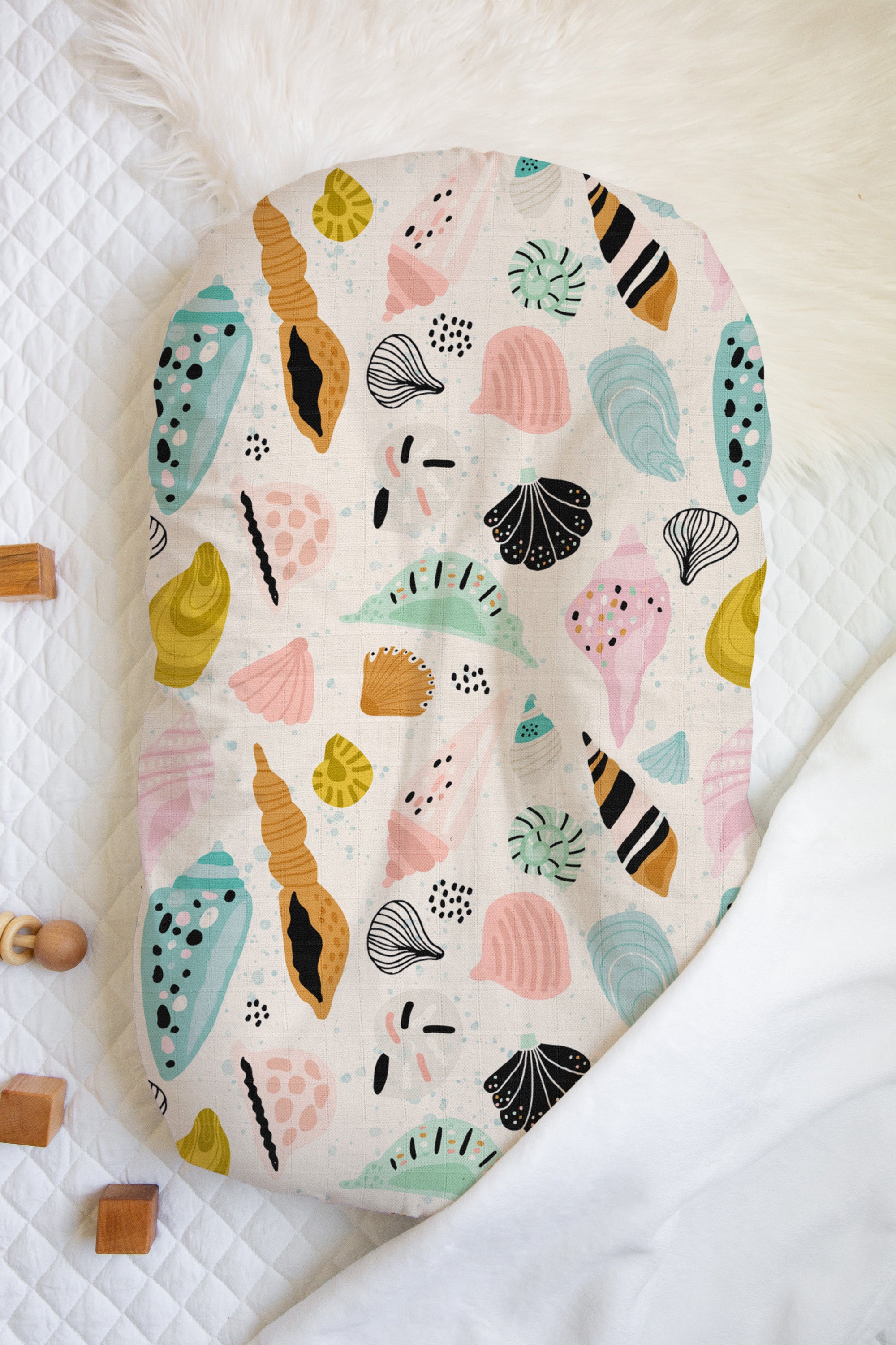 She Sells Seashells | 100% Organic Cotton Muslin Baby Bedding