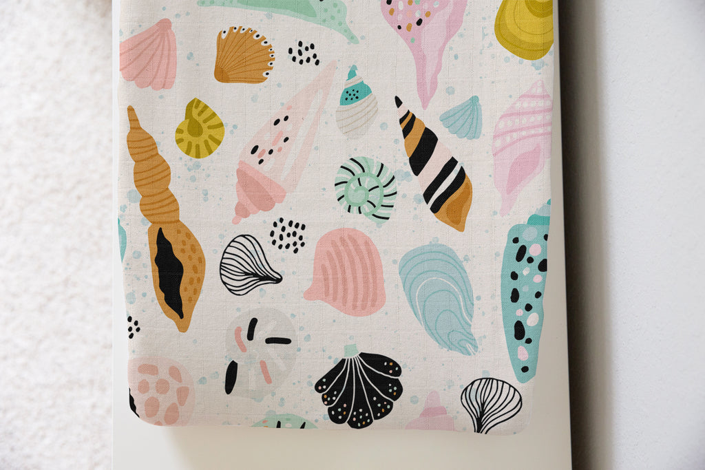 She Sells Seashells | 100% Organic Cotton Muslin Baby Bedding