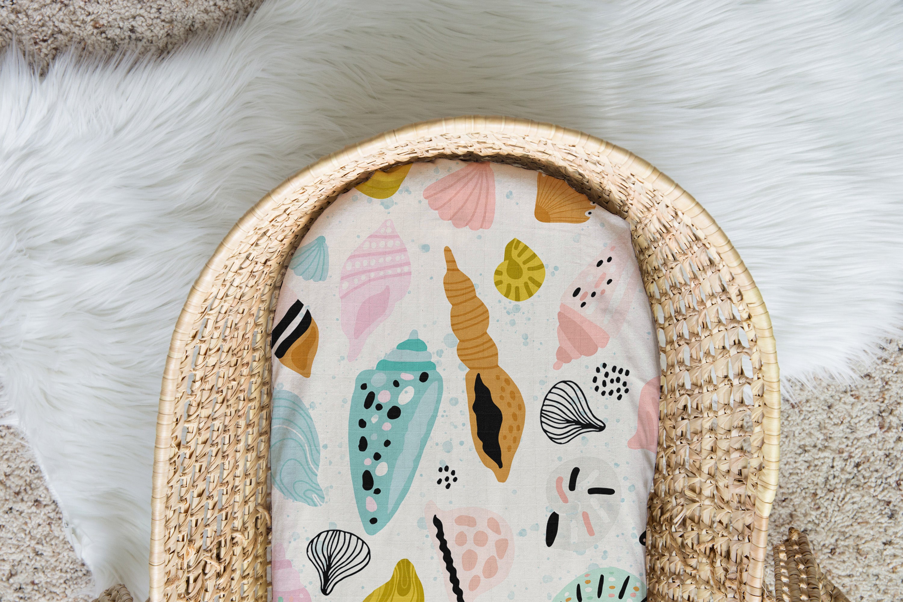 She Sells Seashells | 100% Organic Cotton Muslin Baby Bedding