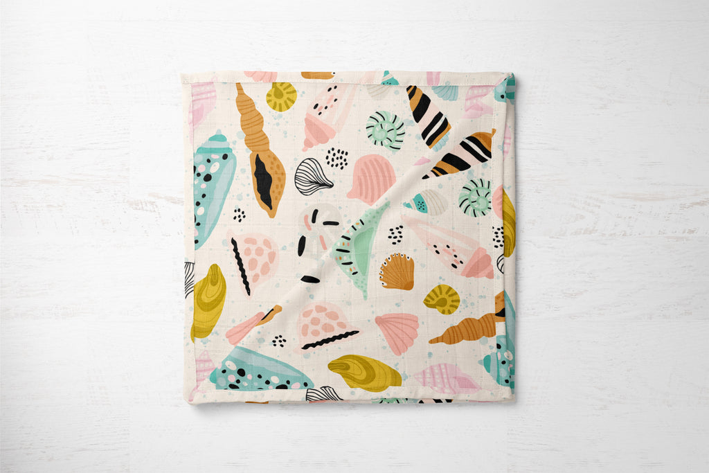 She Sells Seashells | 100% Organic Cotton Muslin Baby Bedding