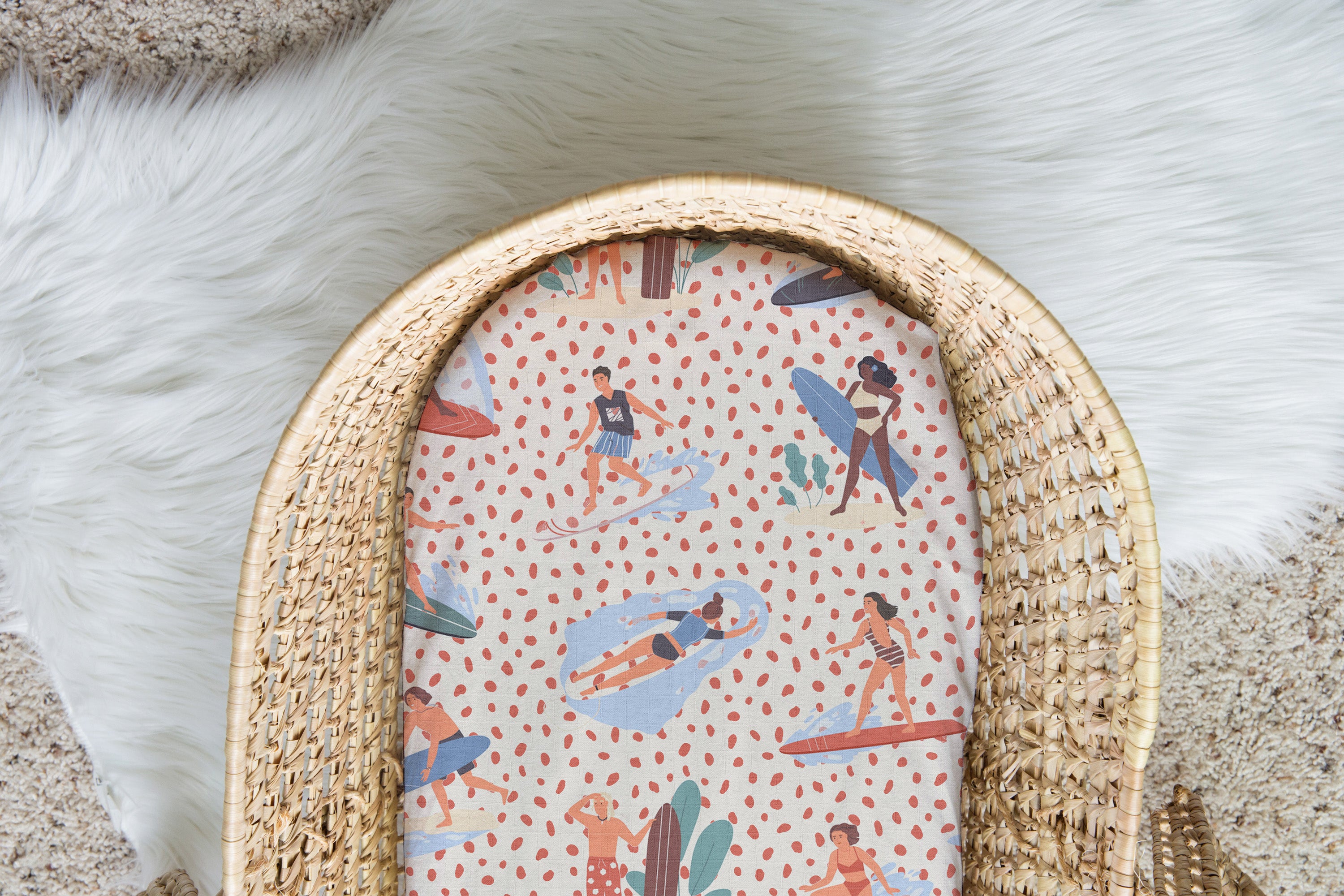 Surf's Up | 100% Organic Cotton Muslin Baby Bedding