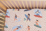 Load image into Gallery viewer, Surf&#39;s Up | 100% Organic Cotton Muslin Baby Bedding
