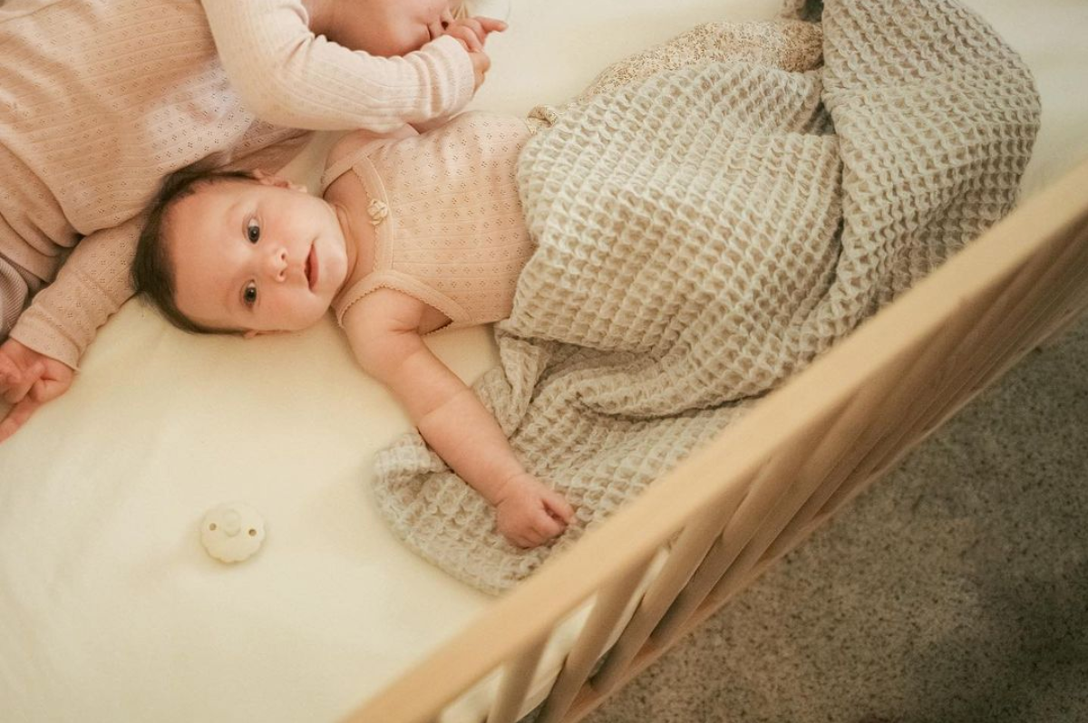 Organic Weightless Waffle Baby Blanket | Dijon