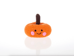 Load image into Gallery viewer, Organic Crocheted Veggie Rattle | Friendly Pumpkin
