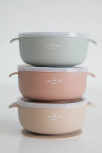 Silicone Suction Bowl with Lid