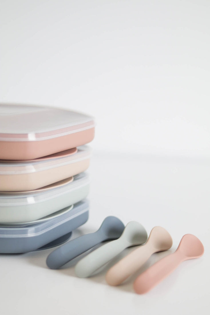 Silicone Suction Plate with Lid and Spoon