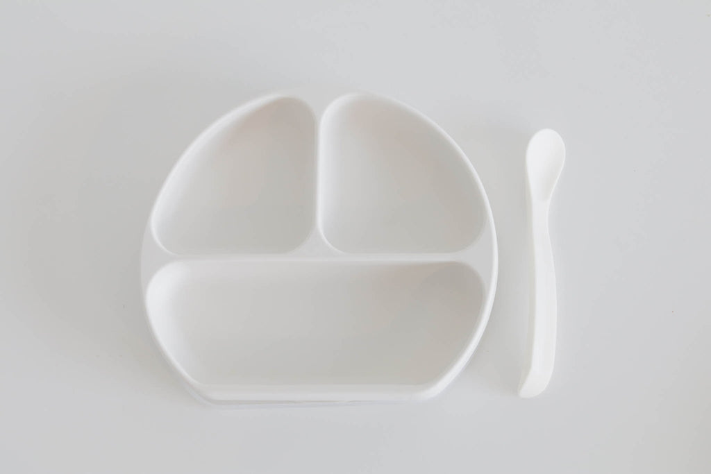 Silicone Suction Plate with Lid and Spoon