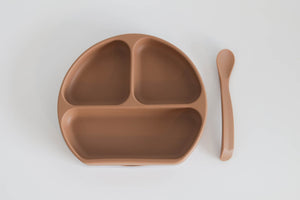 Silicone Suction Plate with Lid and Spoon