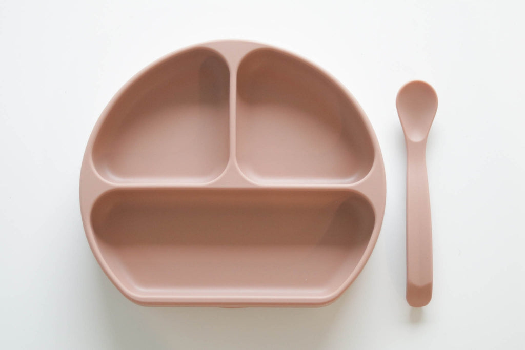 Silicone Suction Plate with Lid and Spoon