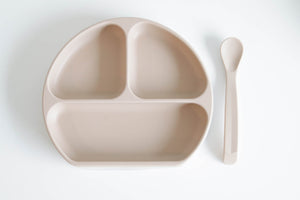 Silicone Suction Plate with Lid and Spoon