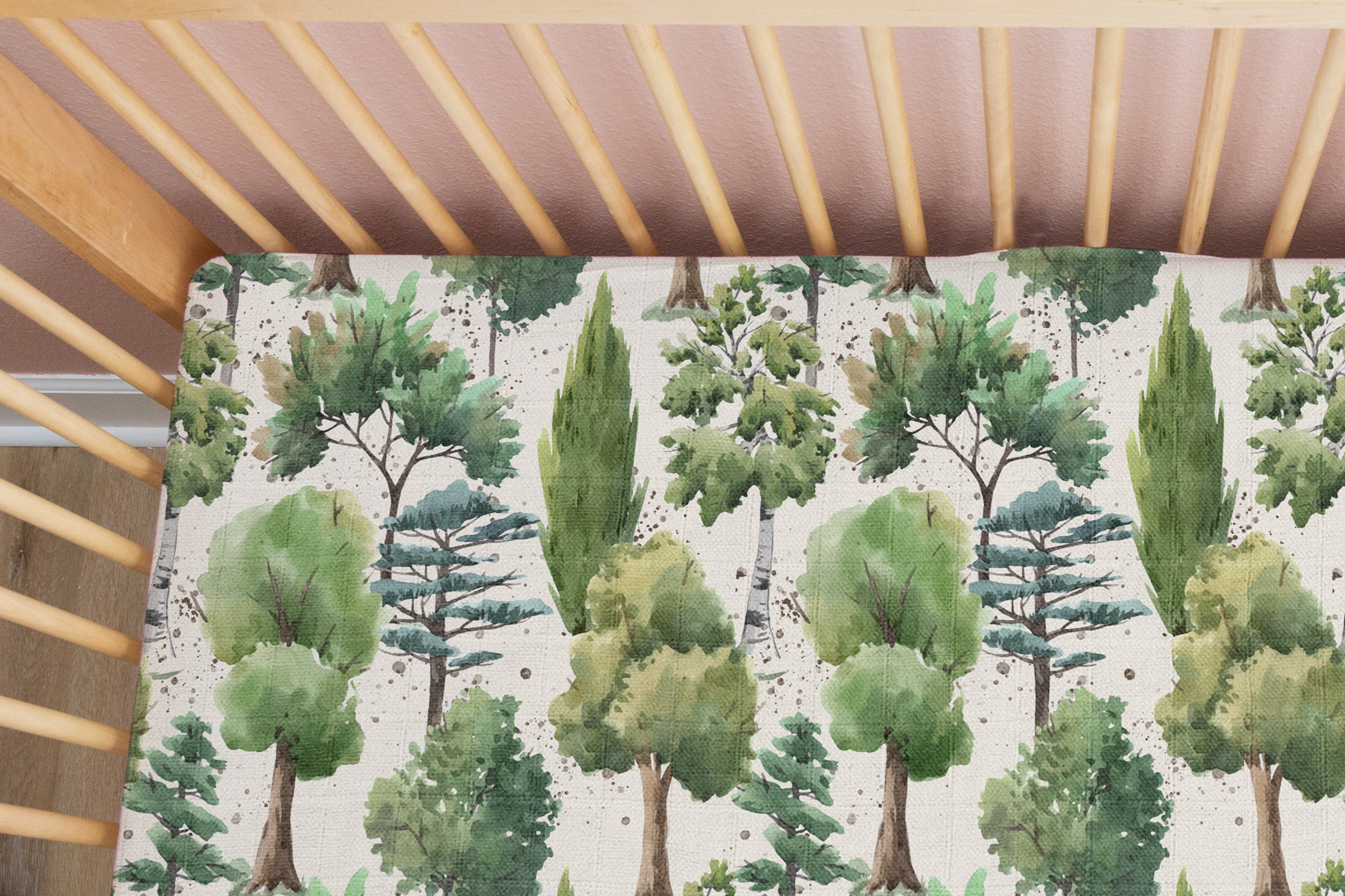 Deep Forest | 100% Organic Cotton Muslin Baby Bedding