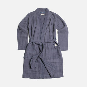 The Organic Gauzy Robe - Indigo