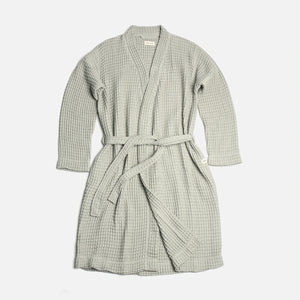 The Organic Weightless Waffle Robe - Aloe