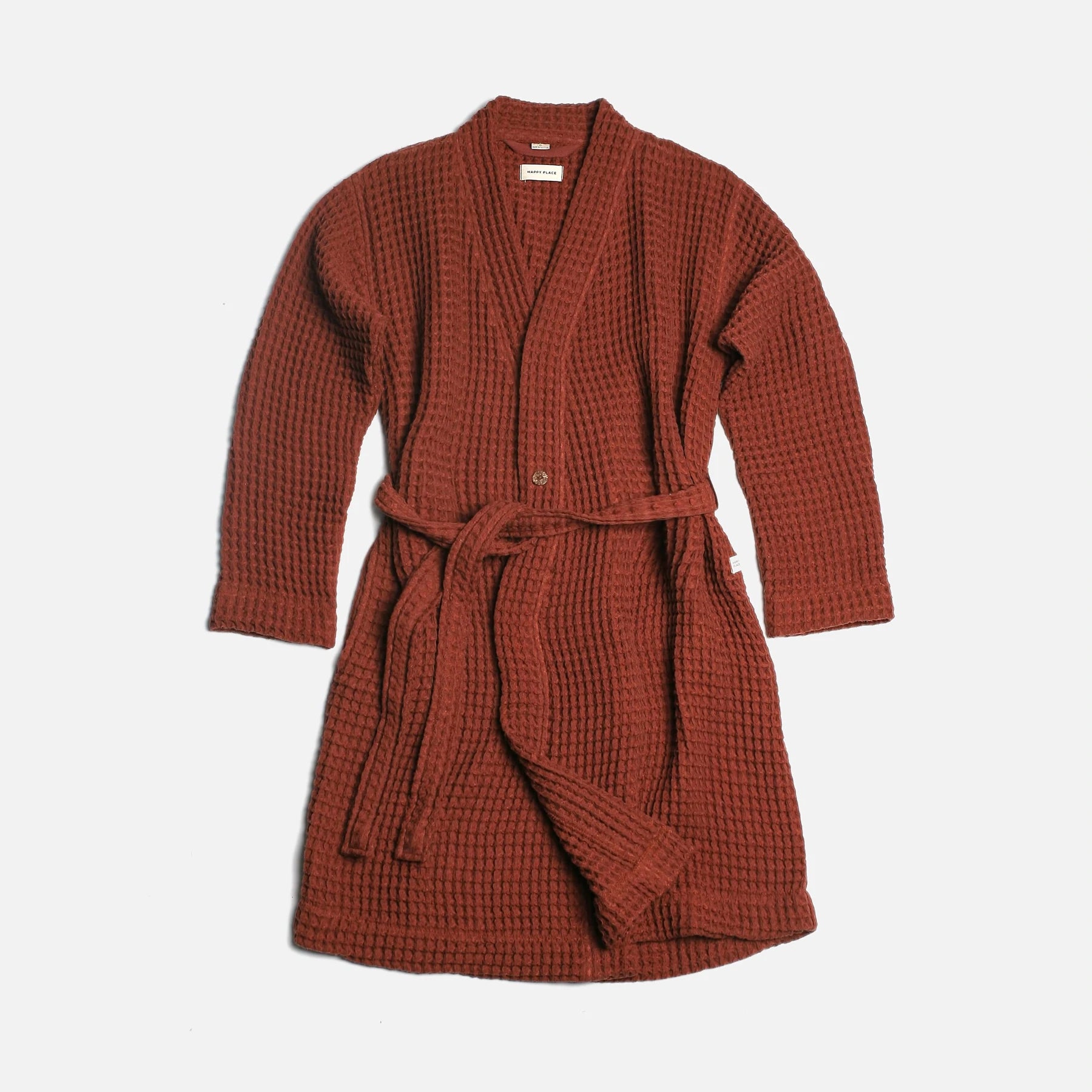 The Organic Weightless Waffle Robe - Clay