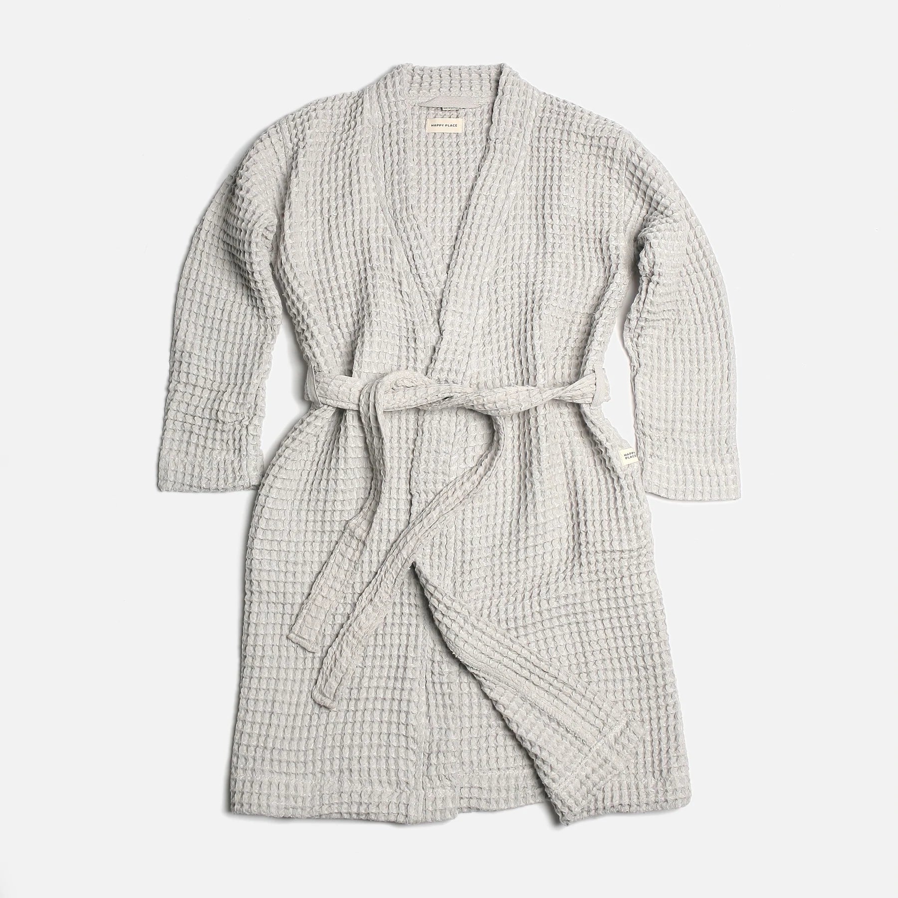 The Organic Weightless Waffle Robe - Silver
