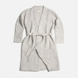 The Organic Weightless Waffle Robe - Silver