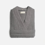Load image into Gallery viewer, The Organic Weightless Waffle Robe - Coal
