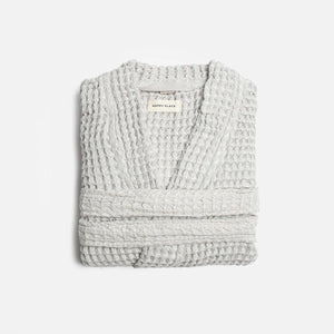 The Organic Weightless Waffle Robe - Silver