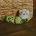 Load image into Gallery viewer, Organic Crocheted Veggie Rattle | Friendly Cauliflower
