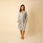 Load image into Gallery viewer, The Organic Weightless Waffle Robe - Aloe
