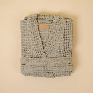 The Organic Weightless Waffle Robe - Aloe