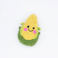 Organic Crocheted Veggie Rattle | Friendly Sweetcorn