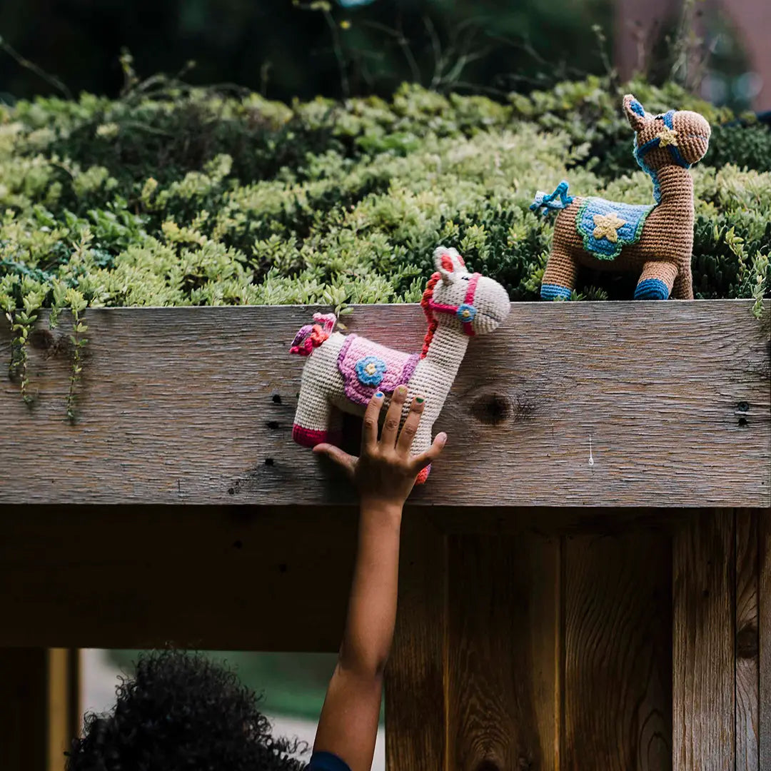 Organic Crocheted Rattle Toy | Horse