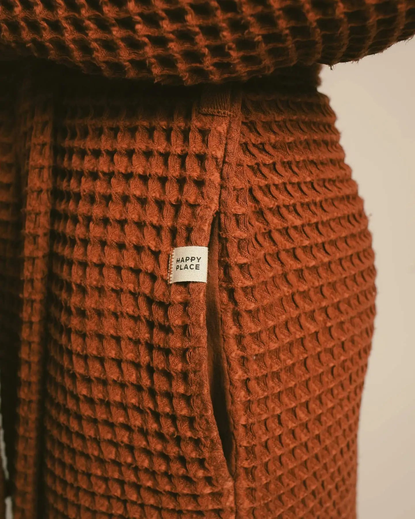 The Organic Weightless Waffle Robe - Clay
