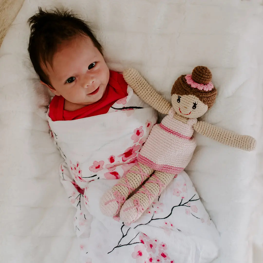 Crocheted Organic Doll | Pink Ballerina