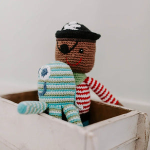 Organic Crocheted Doll | Peg Leg Pirate