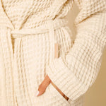 Load image into Gallery viewer, The Organic Weightless Waffle Robe - Wheat
