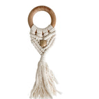 Celeste Macrame Teether + Bead | Cream