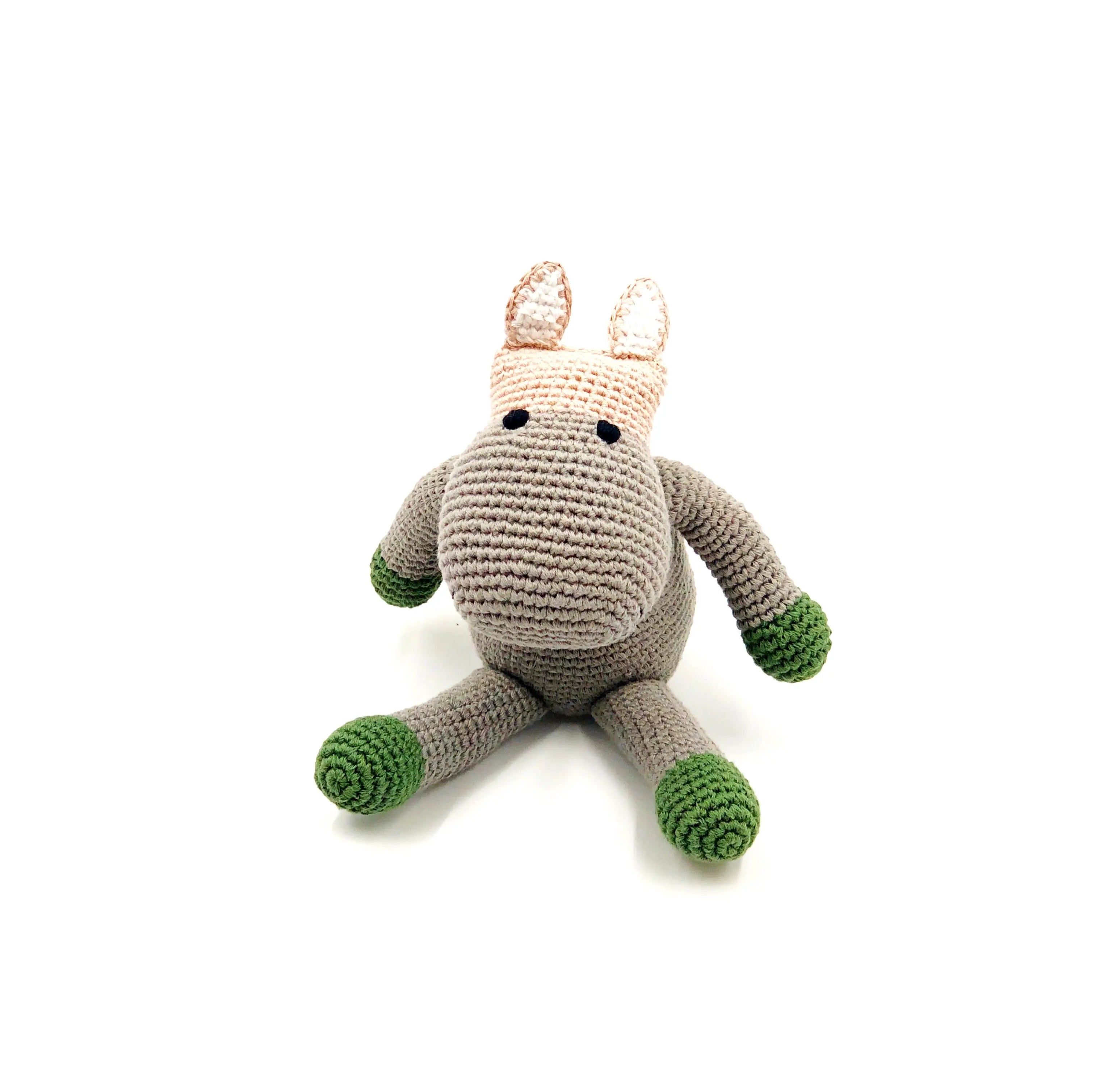 Organic Crocheted Rattle Toy | Hippo