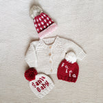 Load image into Gallery viewer, Festive Red Buffalo Check Pom Pom Beanie Hat
