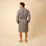Load image into Gallery viewer, The Organic Weightless Waffle Robe - Coal
