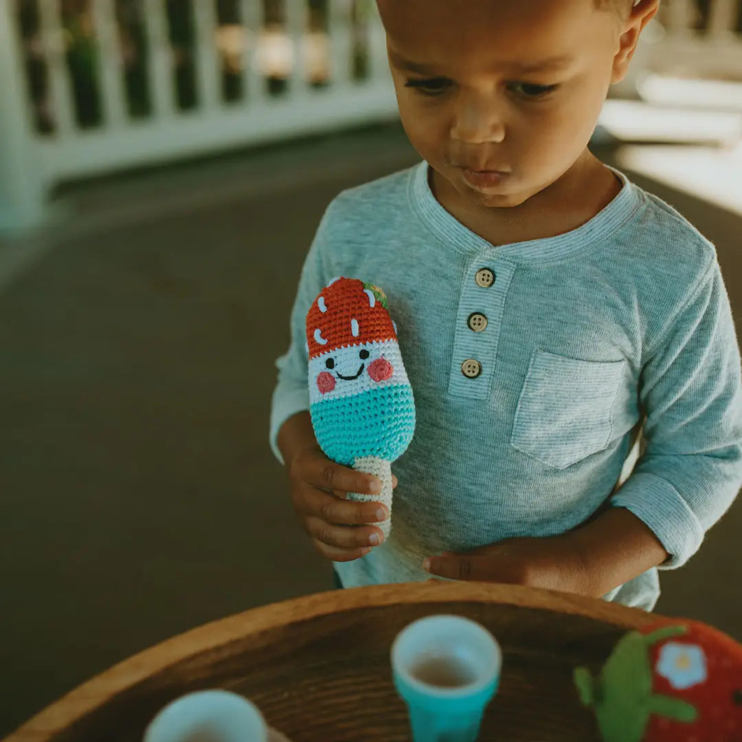 Organic Crocheted Sweets Rattle | Friendly Popsicle