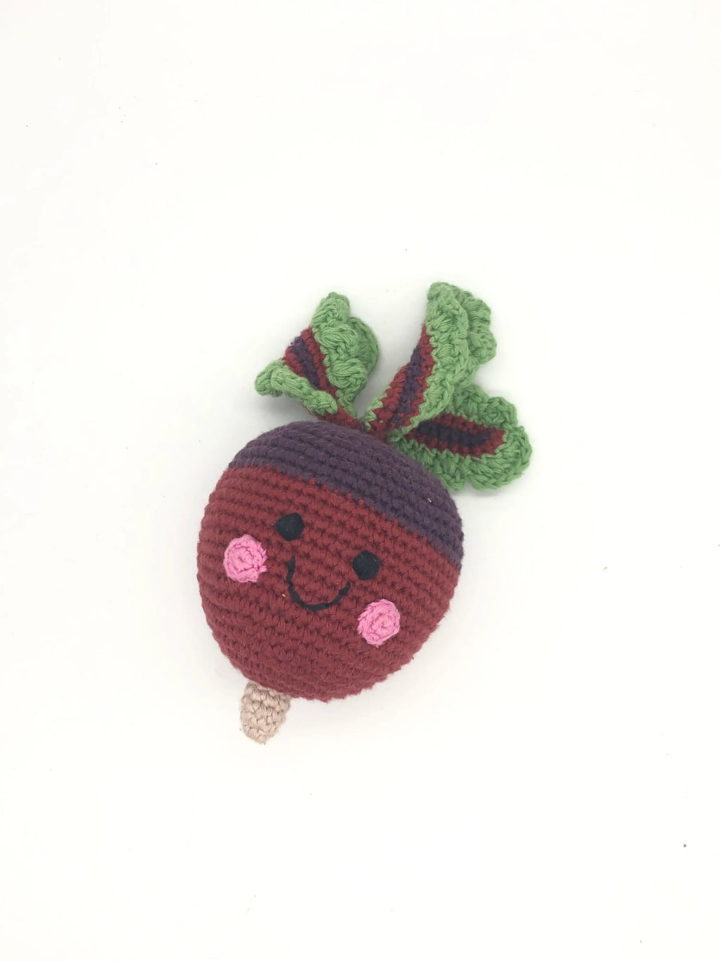 Organic Crocheted Veggie Rattle | Friendly Beet