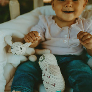 Organic Crocheted Rattle Toy | Owl